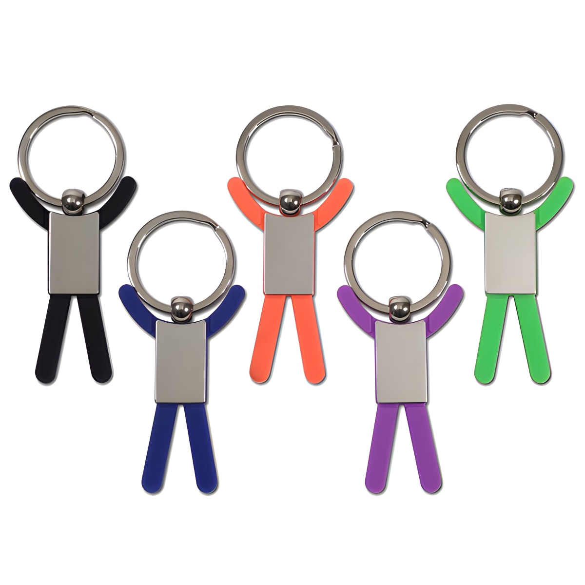 מחזיק מפתחות יוקרתי בשילוב מתכת וגומי