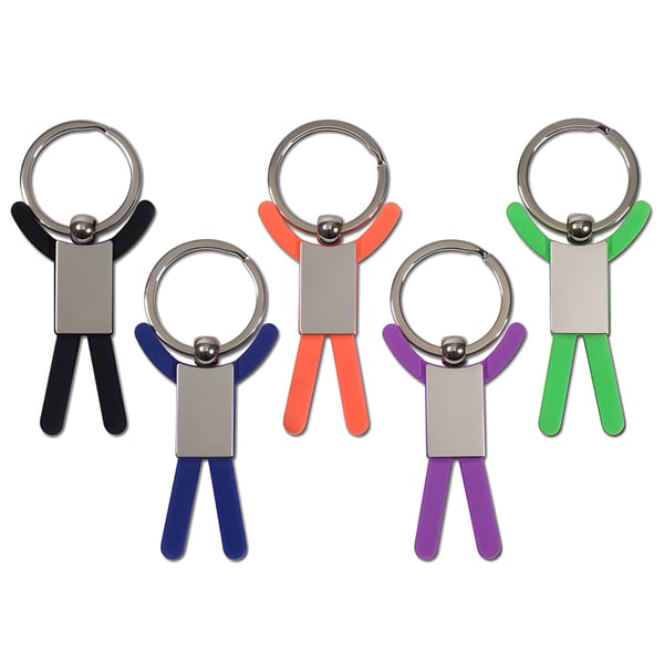 מחזיק מפתחות יוקרתי בשילוב מתכת וגומי