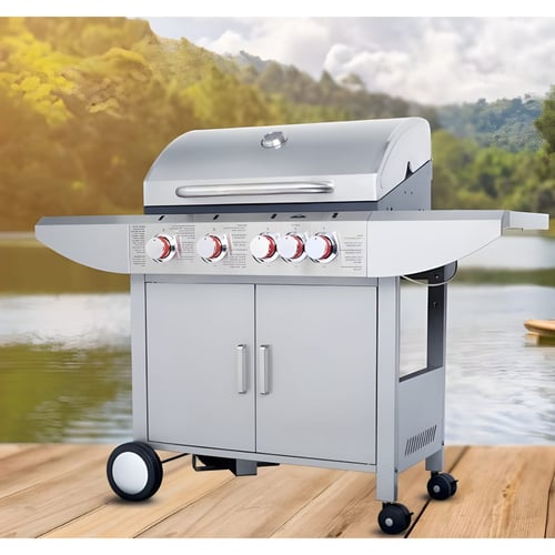 גריל גז 4 מבערים Peerless עוצמתי עם תפוקת חום 55000 BTU