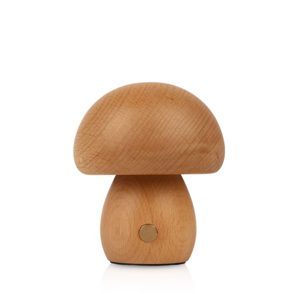 Stylish Mushroom Wooden Lamp with Touch Control