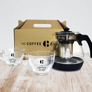 Premium Tea Infuser Jug and Glass Mug Set