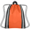 Zebra Nylon Drawstring Backpack with Reflective Stripes