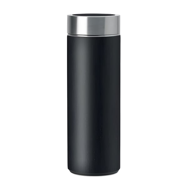 Stainless Steel Thermal Bottle with Bamboo Lid and Tea Infuser