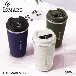 Black Thermal Mug with Digital Display