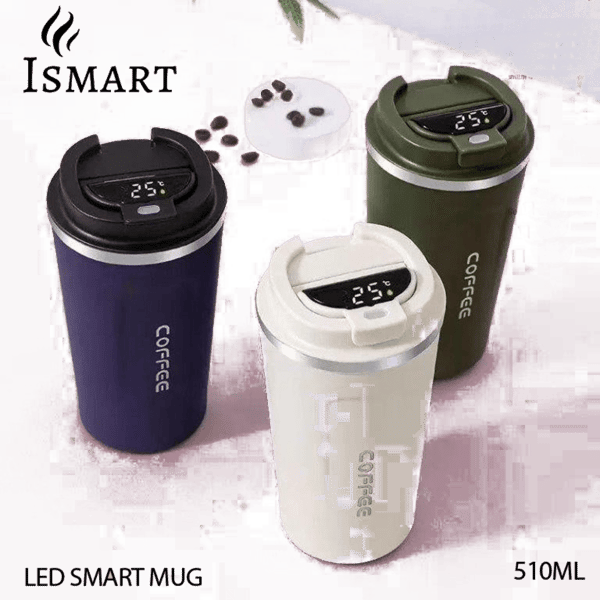 Black Thermal Mug with Digital Display