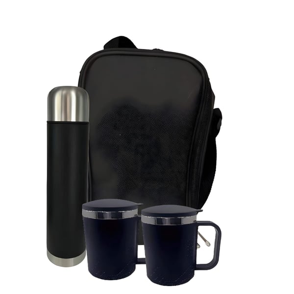 Durable Travel Bag with Thermos and Cups