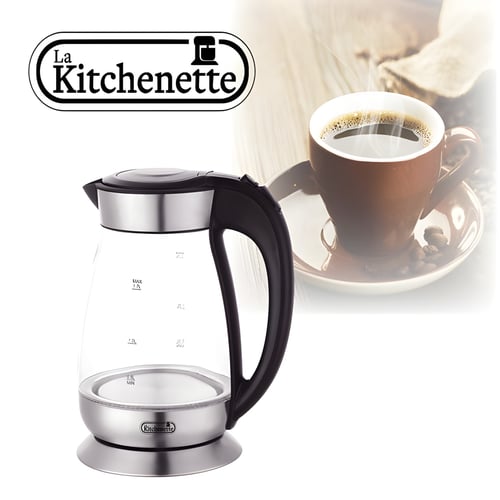 קומקום חשמלי 2000W נירוסטה LA KITCHENETTE עם תאורת לד