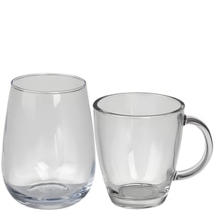 Luxury Glass Set: Hot Drink Mug and Cold Drink Glass in Eco-Friendly Packaging
