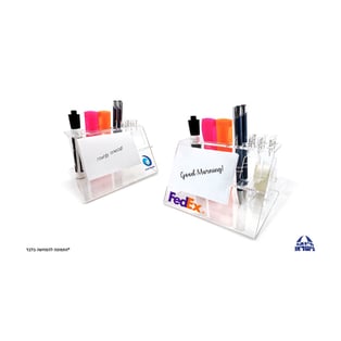 מתקן אלגנטי לכלי כתיבה כולל סלוטייפ ונעצים