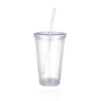 כוס הולוגרמה מעוצבת שקופה עם דופן כפולה