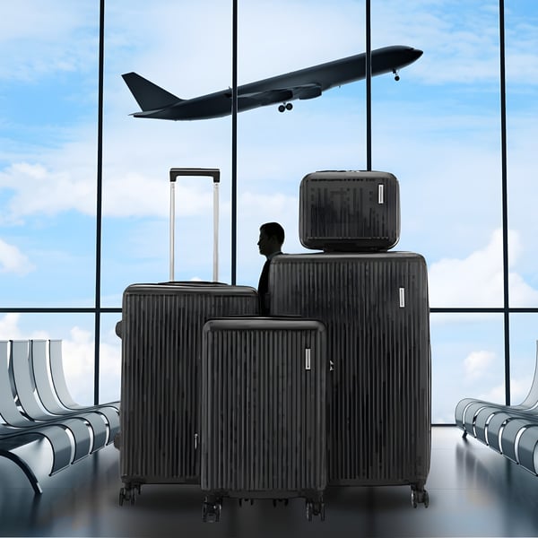 Alpine Swiss Hard Shell Luggage Set 20+24+28+BC