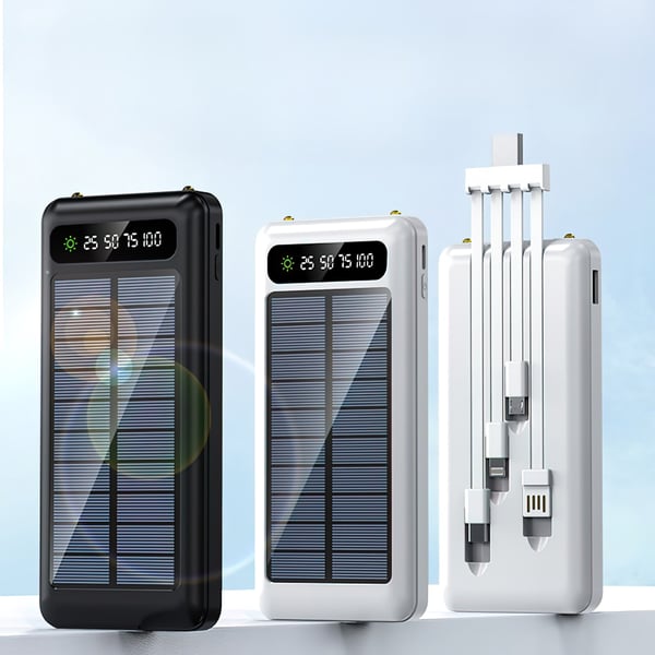 High-Capacity Solar Power Bank with Solar Panel