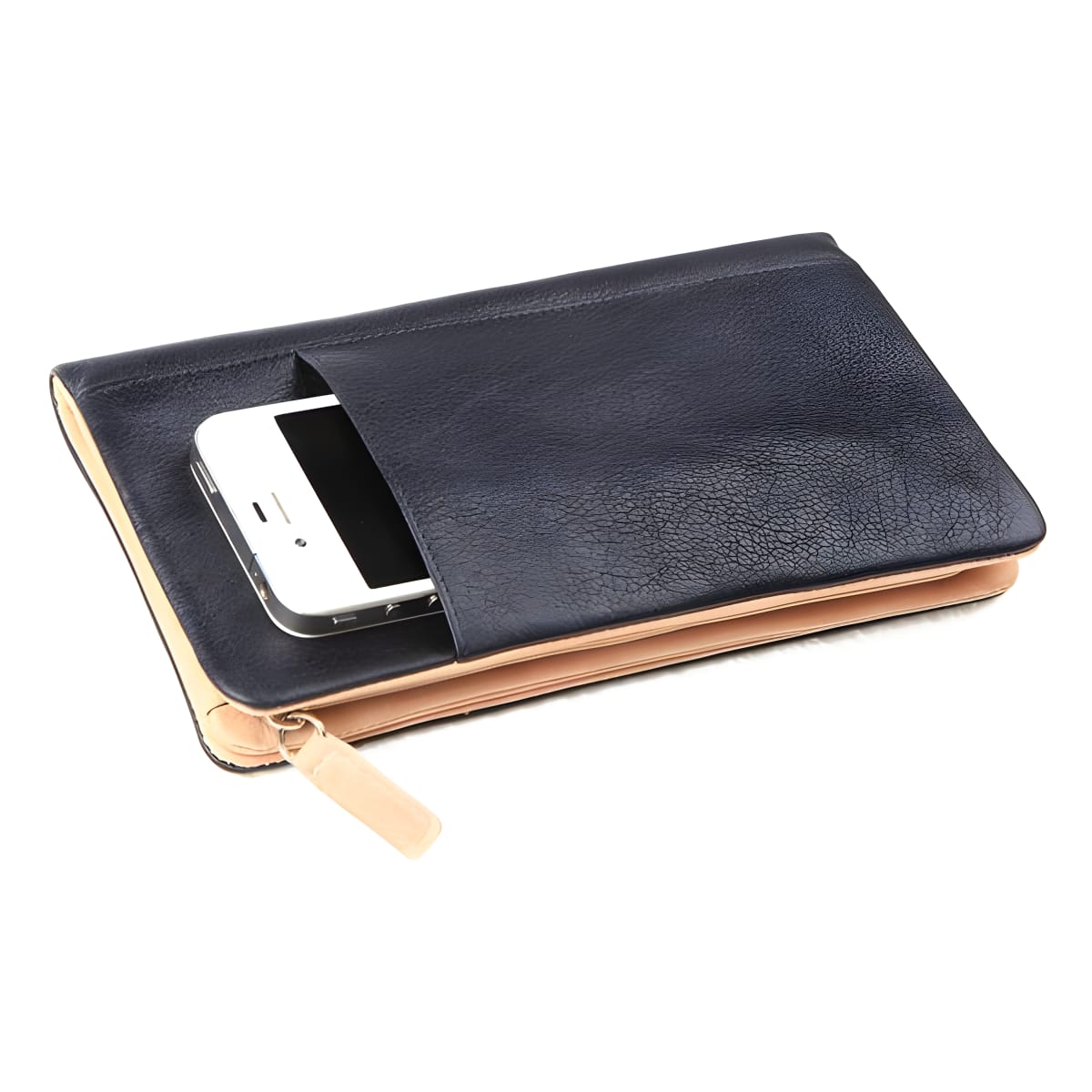 ארנק אופנתי מעור לאישה עם תא לטלפון