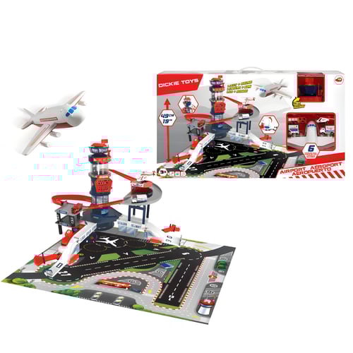 נמל תעופה ענק לילדים עם אורות וצלילים - כולל מטוס ומסוק