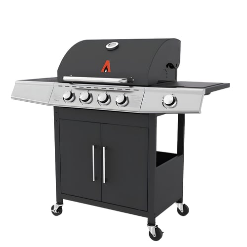 גריל גז CHROMEX עם 3 מבערי נירוסטה וכירת צד