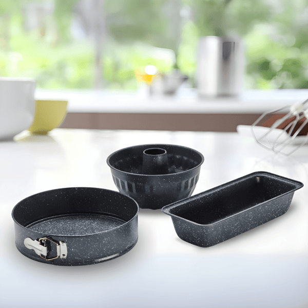 מערכת אפייה מושלמת: סט 3 תבניות אינגליש קייק, קפיץ וקוגלהוף מבית סולתם