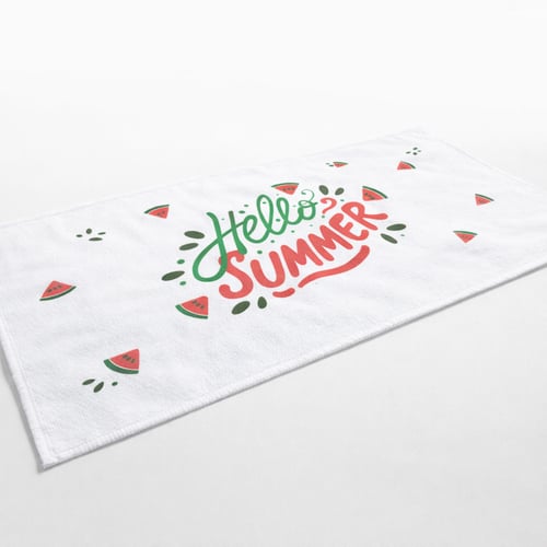 מגבת חוף מיקרופייבר עם הדפס צבעוני 140*70 ס"מ