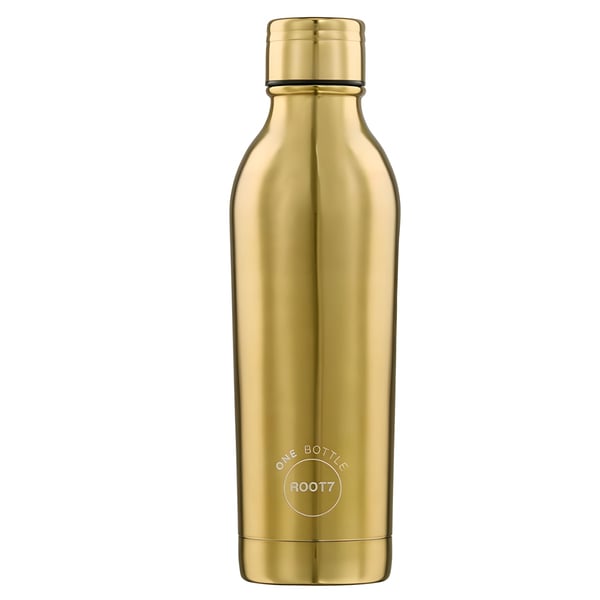 Gold Designer Bottle with Double-Wall Insulation
