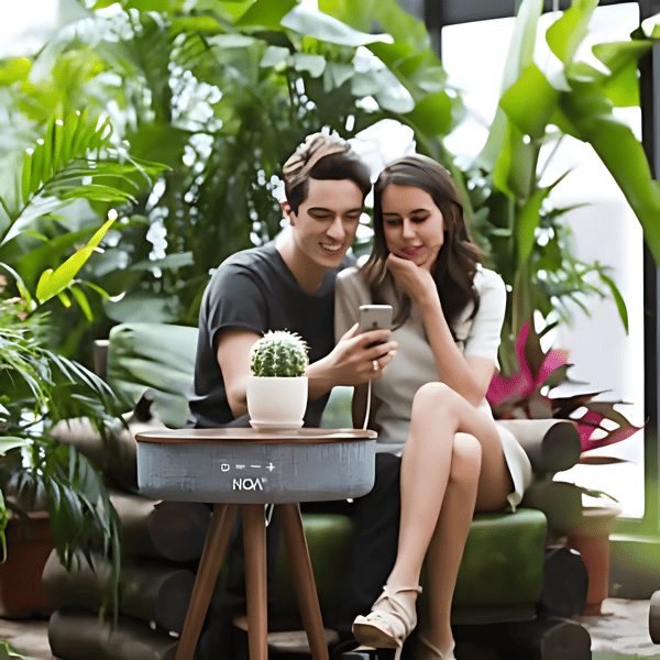 שולחן מולטימדיה חכם עם טעינה אלחוטית 30W מבית NOA