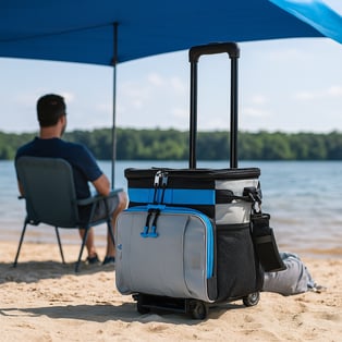 צידנית טרולי 40 ליטר עם גלגלי טרקטור - לפלנד