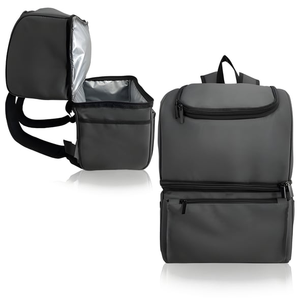 קורפו - צידנית תיק גב בד קורדורה עם שתי קומות