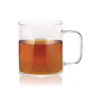 ספל זכוכית דקה בעיצוב אלגנטי