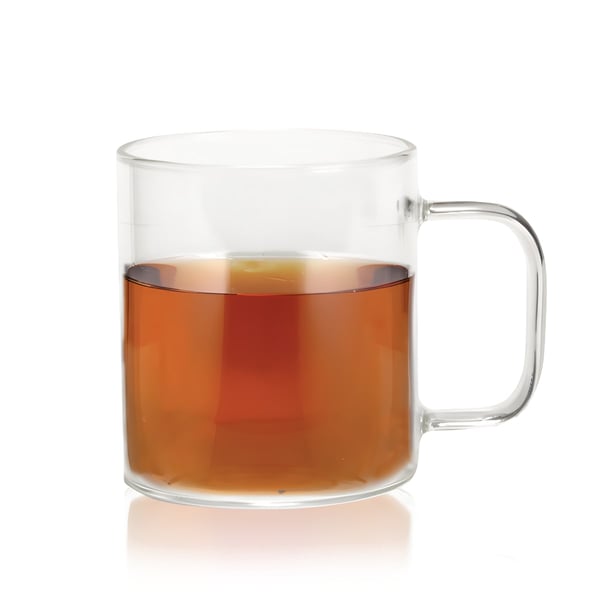 ספל זכוכית דקה בעיצוב אלגנטי