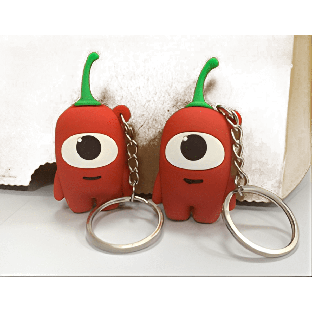 מחזיק מפתחות בצורת ירק גמבה צבעוני