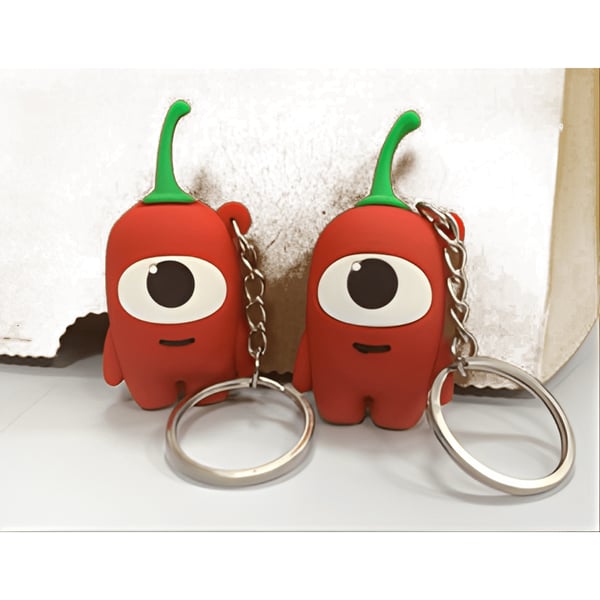 Colorful Bell Pepper Shaped Keychain