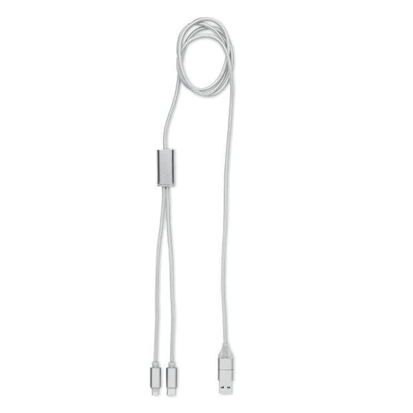 Durable Aluminum 2-in-1 Charging Cable Type-C & Micro-B