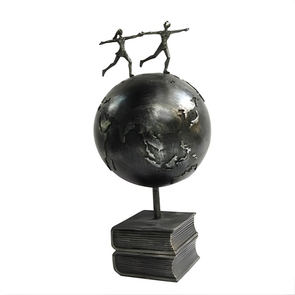 Elegant Earth Globe Sculpture for Home Decor