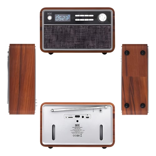 רמקול בלוטוס ורדיו בעיצוב וינטג' עם טווח רחב