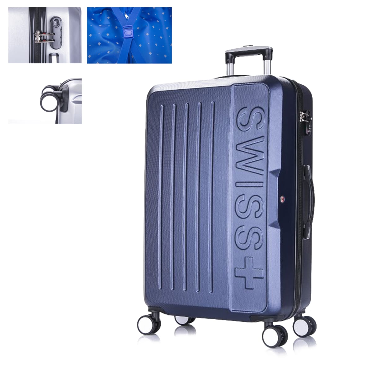 מזוודת טלסקופית מדגם SWISS - מתנה עסקית יוקרתית