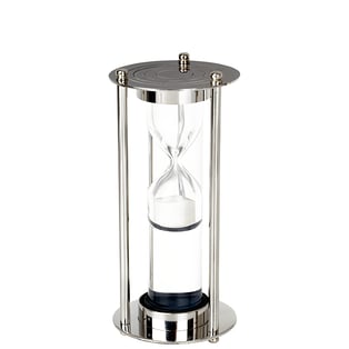 שעון חול כרום ניקל וזכוכית - מדויק ודקורטיבי