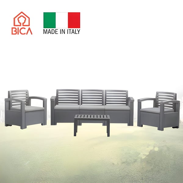 סט ריהוט גן איטלקי איכותי 3+1+1 דגם NEVADA