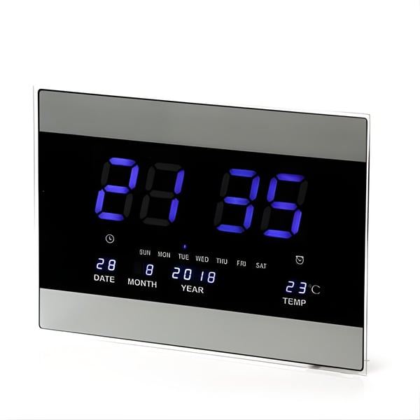 Blue LED Digital Wall Clock