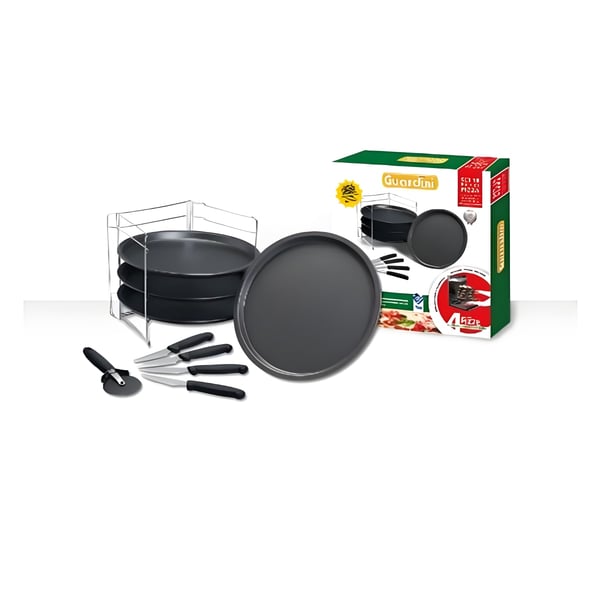 סט תבניות פיצה מקצועי 10 חלקים PIZZA&MANIA