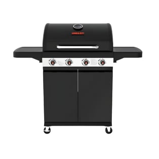 גריל גז 4 מבערים HEAT RED עם כיסוי ומדפי צד מתקפלים