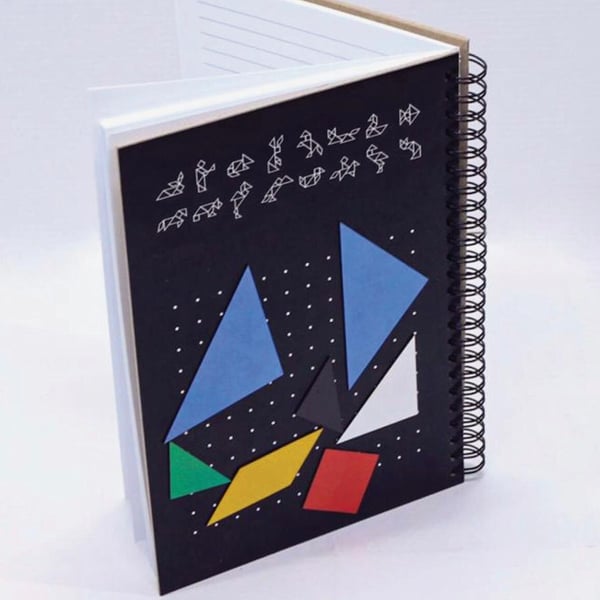 מחברת טנגרם צבעונית עם מיתוג לוגו