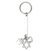 Lucky Keychain with Star of David, Hamsa & Heart