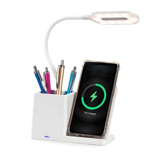 Wireless Charging Stand with LED Lamp and Pen Holder – Hermes