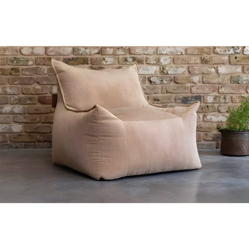 כורסת רילקס מבד קורדרוי עם גב והדום מוגבהים מבית מילגה