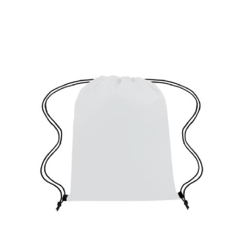 לבן - תיק שרוך מבד ממוחזר 20 ליטר מידות:34x42.5 ס"מ