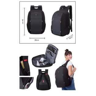 תיק גב יוקרתי למחשב נייד עד 17 אינץ' Swiss דגם MANHATTAN