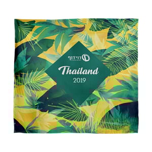 לונג זוגי מרובע משודרג מבד אינטרלוק עם הדפסה מלאה