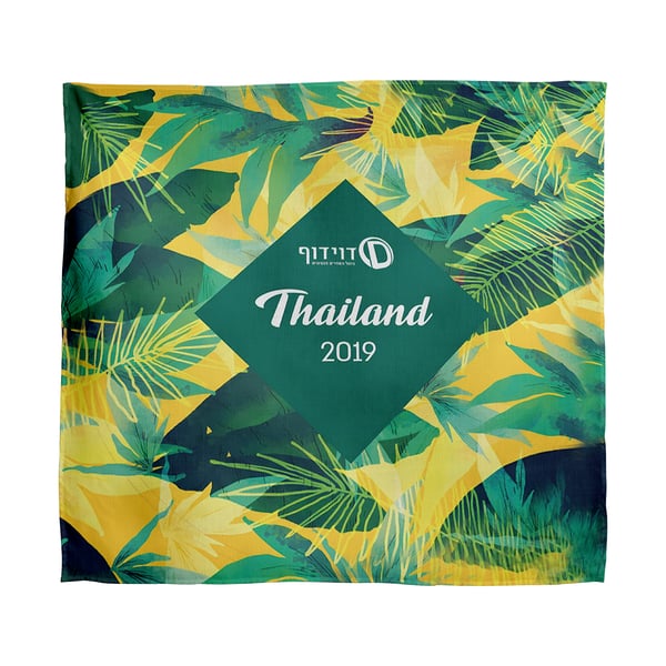 לונג זוגי מרובע משודרג מבד אינטרלוק עם הדפסה מלאה