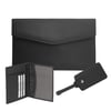Luxury Leather Travel Set: Passport Cover, Luggage Tag, Document Holder