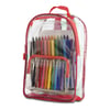 מגוון  תיק גב שקוף לילדים - אדום