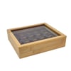 Stylish Bamboo and Glass Coffee Capsule Storage Box