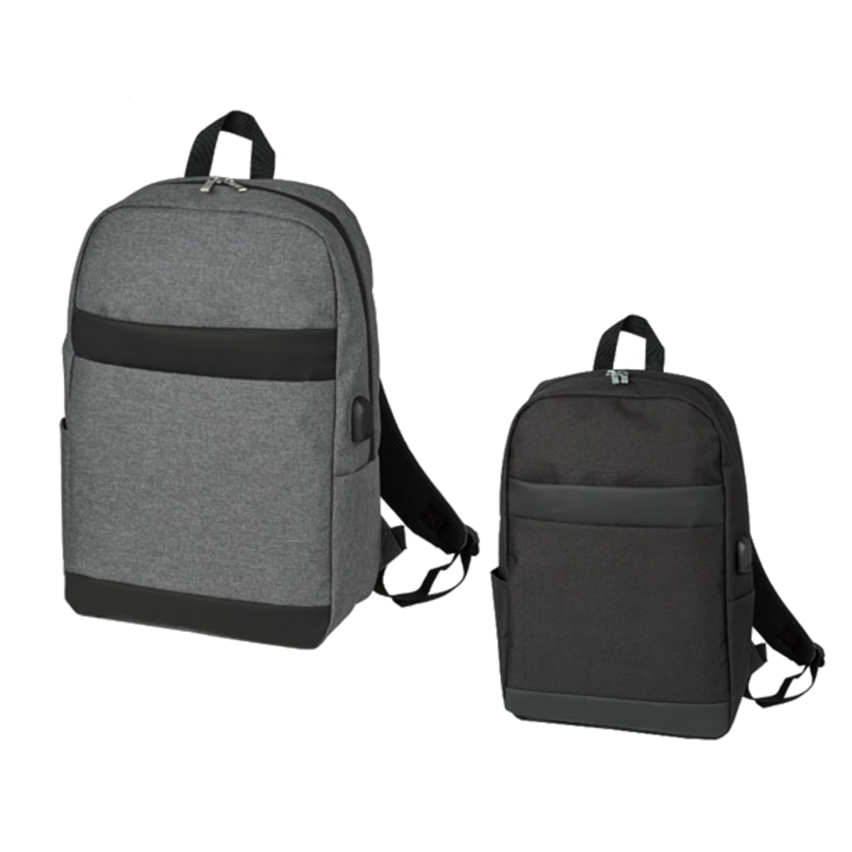 תיק גב למחשב נייד עם יציאת USB לטעינה - עד 15.6 אינץ'